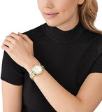 Michael Kors Lenox Three Hand Silver Dial Gold Steel Strap Watch For Women - MK7361 Authentic Buy Shop Now