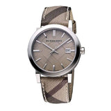 Burberry The City Nova Beige Dial Grey Leather Strap Watch for Women - BU9023 Authentic Buy Shop Now