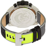 Diesel Mega Chief Chronograph Black Dial Grey Nylon Strap Watch For Men - DZ4523 Authentic Buy Shop Now