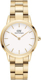 Daniel Wellington Iconic Link White Dial Gold Steel Strap Watch For Men - DW00100343 Authentic Buy Shop Now