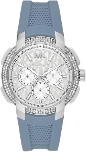 Michael Kors Sidney Chambray Multifunction Blue Dial Blue Silicone Strap Watch For Women - MK7220 Authentic Buy Shop Now