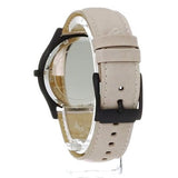 Michael Kors Slim Runway Black Dial Beige Leather Strap Watch For Men - MK8510 Authentic Buy Shop Now