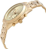 Michael Kors Slim Runway Chronograph Gold Dial Gold Steel Strap Watch For Men - MK8909 Authentic Buy Shop Now