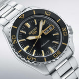 Seiko 5 Sport Automatic SKX Series Black Dial Silver Steel Strap Watch for Men - SRPK99K1 Authentic Buy Shop Now