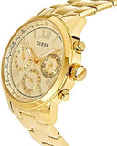 Guess Sunrise Chronograph Gold Dial Gold Steel Strap Watch For Women - W0330L1 Authentic Buy Shop Now