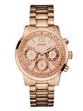 Guess Sunrise Quartz Rose Gold Dial Rose Gold Steel Strap Watch For Women - W0330L2 Authentic Buy Shop Now