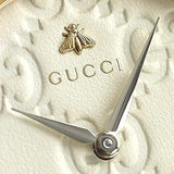Gucci G Timeless Quartz White Dial White Leather Strap Watch For Women - YA1264033A Authentic Buy Shop Now