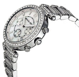 Michael Kors Parker Mother of Pearl Dial Diamonds Silver Steel Strap Watch for Women - MK5572 Authentic Buy Shop Now