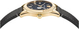 Versace Greca Time Quartz Black Dial Brown Leather Strap Watch For Men - VE3K00222 Authentic Buy Shop Now