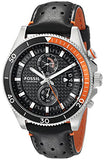 Fossil Wakefield Chronograph Black Dial Black Leather Strap Watch for Men - CH2953 Authentic Buy Shop Now