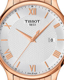 Tissot T Classic Tradition White Dial Rose Gold Steel Strap Watch For Women - T063.610.33.038.00 Authentic Buy Shop Now