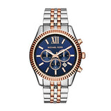 Michael Kors Lexington Blue Dial Two Tone Steel Strap Watch for Men - MK8412 Authentic Buy Shop Now