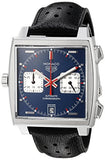 Tag Heuer Monaco Automatic Chronograph Blue Dial Black Leather Strap Watch for Men - CAW211P.FC6356 Authentic Buy Shop Now