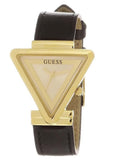 Guess Fame Quartz Gold Dial Black Leather Strap Watch For Women - GW0548L3 Authentic Buy Shop Now