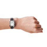 Emporio Armani Gioia Analog Mother of Pearl Dial Black Leather Strap Watch For Women - AR11148 Authentic Buy Shop Now