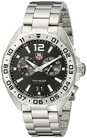 Tag Heuer Formula 1 Black Dial Silver Steel Strap Watch for Men - WAZ111A.BA0875 Authentic Buy Shop Now