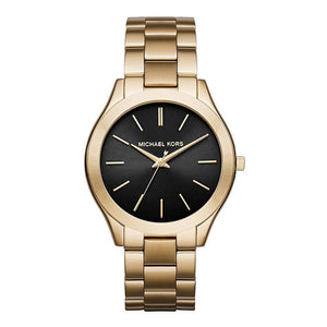Michael Kors Runway Black Dial Gold Steel Strap Watch for Women - MK3478 Authentic Buy Shop Now