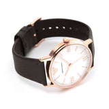 Emporio Armani Dress Quartz White Dial Brown Leather Strap Watch For Men - AR11011 Authentic Buy Shop Now