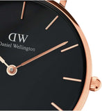 Daniel Wellington Classic Petite Bristol Black Dial Brown Leather Strap Watch For Women - DW00100165 Authentic Buy Shop Now