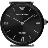 Emporio Armani Ceramica Black Dial Black Ceramic Strap Watch For Women - AR1487 Authentic Buy Shop Now