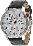 Tommy Hilfiger Trent Multifunction White Dial Black Leather Strap Watch for Men - 1791138 Authentic Buy Shop Now