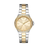 Michael Kors Lennox Three-Hand Gold Dial Two Tone Steel Strap Watch For Women - MK6988 Authentic Buy Shop Now