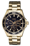 Guess BFF Multifunction Black Dial Gold Steel Strap Watch for Women - W0231L3 Authentic Buy Shop Now