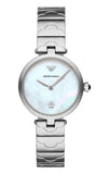 Emporio Armani Mother of Pearl Dial Silver Steel Strap Watch For Women - AR11235 Authentic Buy Shop Now