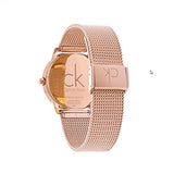 Calvin Klein Minimal Black Dial Rose Gold Mesh Bracelet Watch for Women - K3M2262Y Authentic Buy Shop Now