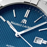 Maurice Lacroix Aikon Automatic Date Blue Dial Blue Silicone Strap Watch For Men - AI6008-SS000-430-4 Authentic Buy Shop Now