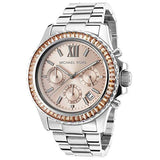 Michael Kors Everest Chronograph Gold Dial Silver Steel Strap Watch For Women - MK5870 Authentic Buy Shop Now