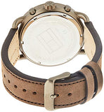 Tommy Hilfiger Briggs Chronograph Black Dial Brown Leather Strap Watch for Men - 1791425 Authentic Buy Shop Now