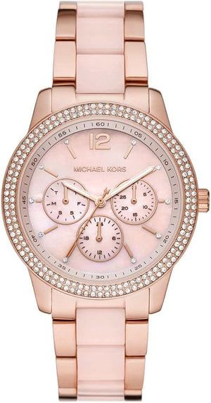 Michael Kors Tibby Multifunction Rose Gold Dial Rose Gold Steel Strap Watch For Women - MK6928 Authentic Buy Shop Now