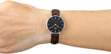 Daniel Wellington Classic Petite Bristol Black Dial Brown Leather Strap Watch For Women - DW00100233 Authentic Buy Shop Now