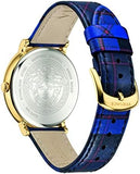 Versace V-Circle Black Dial Blue Leather Strap Watch for Women - VE8100218 Authentic Buy Shop Now