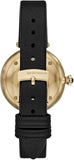 Emporio Armani Arianna Analog Silver Dial Black Leather Strap Watch For Women - AR11200 Authentic Buy Shop Now