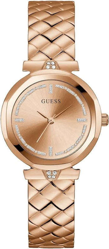 Guess Rumour Quartz Rose Gold Dial Rose Gold Steel Strap Watch For Women - GW0613L3 Authentic Buy Shop Now