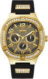 Guess Duke Crystals Black Dial Black Silicone Strap Watch For Men - GW0641G2 Authentic Buy Shop Now