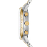 Fossil Neutra Chronograph Mother of Pearl White Dial Two Tone Steel Strap Watch for Women - ES5216 Authentic Buy Shop Now