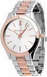 Michael Kors Slim Runway White Dial Two Tone Steel Strap Watch for Women - MK3204 Authentic Buy Shop Now