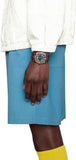 Gucci Dive Quartz Green Dial Two Tone NATO Strap Watch For Men - YA136339 Authentic Buy Shop Now