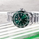 Movado Series 800 Green Dial Silver Steel Strap Watch For Men - 2600136 Authentic Buy Shop Now
