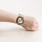 Michael Kors Everest Chronograph Gold Dial Gold Steel Strap Watch for Women - MK5871 Authentic Buy Shop Now