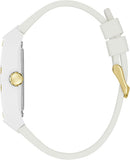 Guess Phoenix Analog Gold Dial White Silicone Strap Watch For Men - GW0499G5 Authentic Buy Shop Now