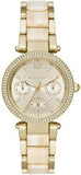 Michael Kors Parker Analog Gold Dial Gold Steel Strap Watch For Women - MK6833 Authentic Buy Shop Now
