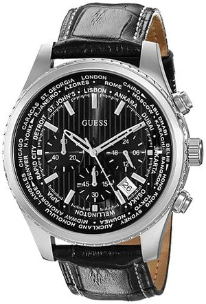 Guess Persuit Multifunction Black Dial Black Leather Strap Watch for Men - W0500G2 Authentic Buy Shop Now