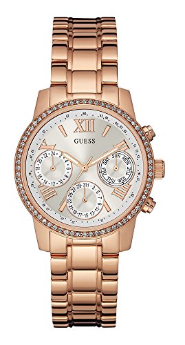 Guess Mini Surprise Analog Silver Dial Rose Gold Steel Strap Watch For Women - W0623L2 Authentic Buy Shop Now