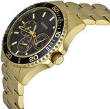 Guess BFF Multifunction Black Dial Gold Steel Strap Watch for Women - W0231L3 Authentic Buy Shop Now