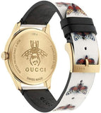 Gucci G Timeless Quartz White Dial White Leather Strap Watch For Women - YA1264109 Authentic Buy Shop Now