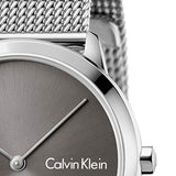 Calvin Klein Minimal Grey Dial Silver Mesh Bracelet Watch for Men - K3M211Y3 Authentic Buy Shop Now